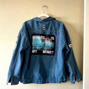Women’s Jean Jacket patchwork size XXL. Boutique Brand New With Tags 🏷️
